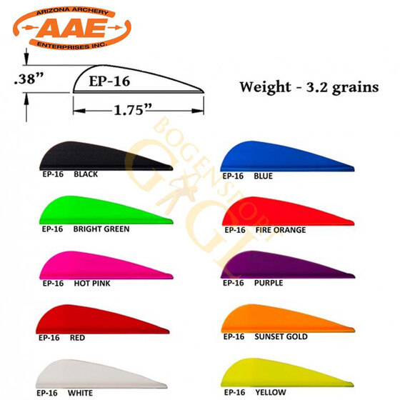 AAE Arizona Vane Elite Plastic Fletch -23 Hellgrn