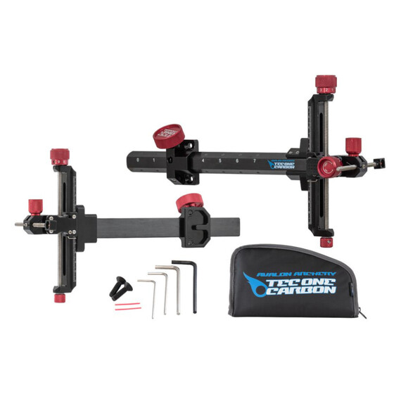 Avalon Recurve-Visier Tec One Carbon - LH Schwarz/Rot