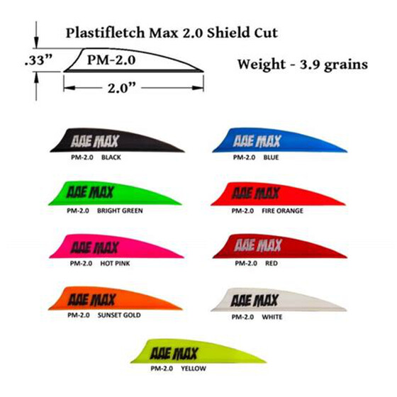 AAE Arizona Vane Plastifletch Max PM-2.0 Shield - Gelb