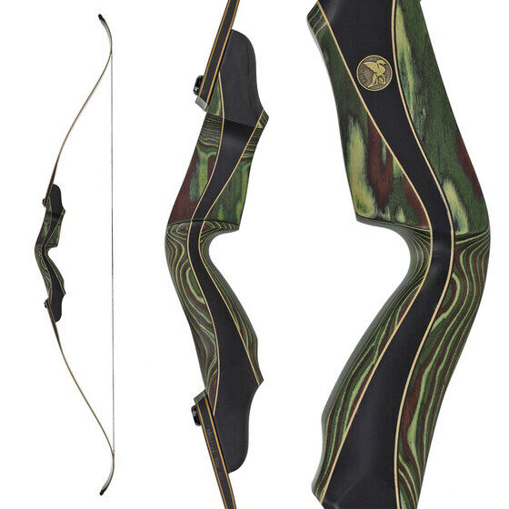 Drake Archery Take Down Recurvebogen Elite Riva - RH 60 Zoll 20 Pfund Farngrün